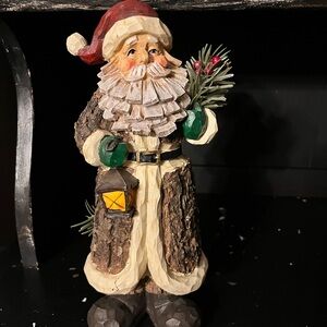 Handcrafted Santa Claus Figurine with Lantern